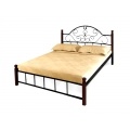 Кровать Bed Metal Анжелика (деревянные ножки)