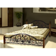 Кровать Bed Metal Жозефина (деревянные ножки)