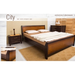 Кровать "Сити с интарсией"