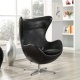 Кресло барное Grupo SDM Эгг (кожзам черный)