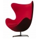 Кресло барное Grupo SDM Эгг (ткань красная)