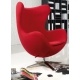 Кресло барное Grupo SDM Эгг (ткань красная)