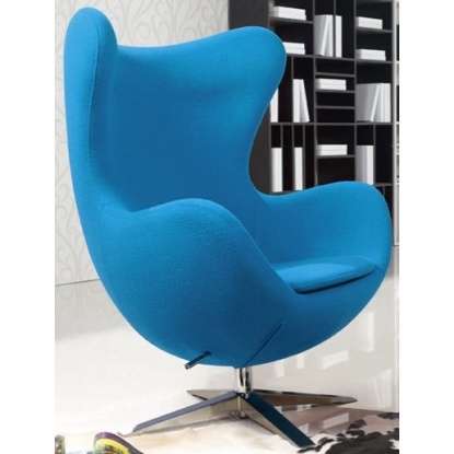 Кресло барное Grupo SDM Эгг (ткань синяя)